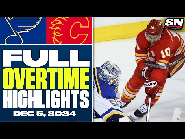 ⁣St. Louis Blues at Calgary Flames | FULL Overtime Highlights - December 5, 2024