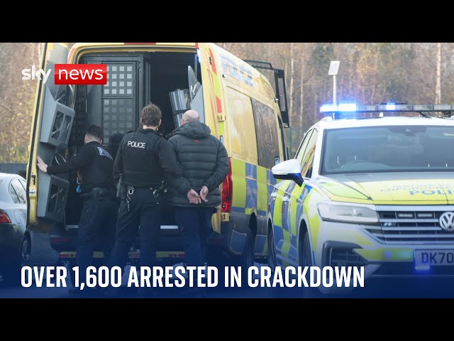 ⁣More than £3m worth of drugs and over 500 weapons seized in county lines crackdown