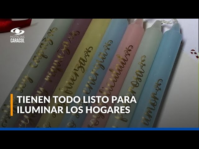 ⁣Familia de la ciudad de Cali elabora velas con motivos navideños: sus diseños llaman la atención