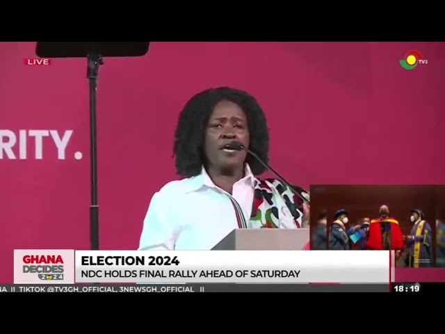 ⁣#Election2024: There is hope - Naana Jane at #NDCFinalRally