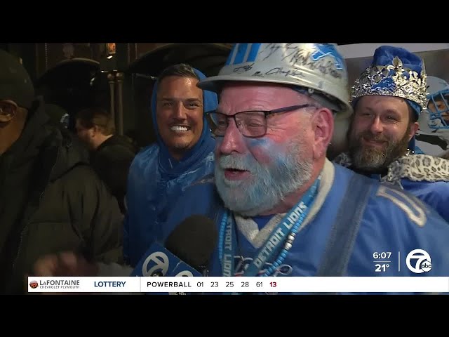 ⁣Detroit Lions fans are fired up as the team clinches a playoff spot