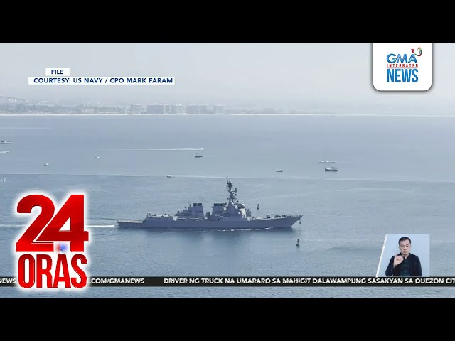 ⁣USS Preble na isa sa mga warship ng Amerika, naglayag malapit sa Spratly Islands | 24 Oras