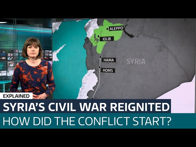 ⁣Rebels continue to re-escalate Syria's civil war, but how did it actually start? | ITV News