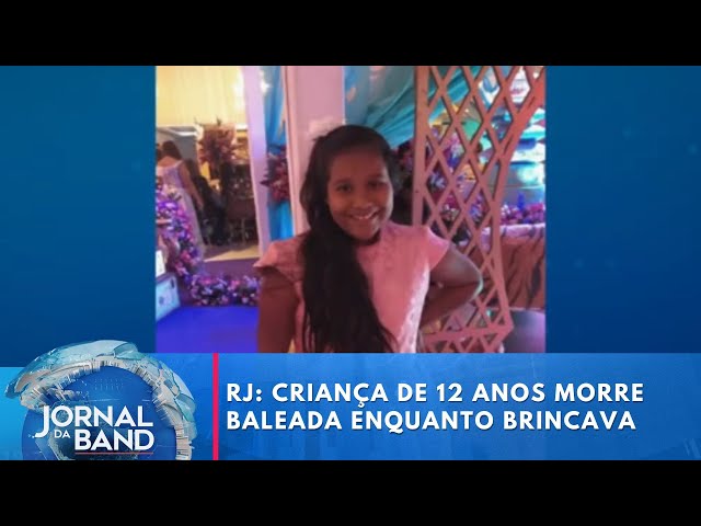 ⁣RJ: Criança de 12 anos morre baleada enquanto brincava | Jornal da Band