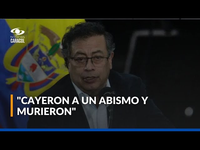 ⁣Presidente Petro lamentó la muerte de cuatro militares en un helicóptero en Cáceres, Antioquia