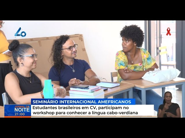 ⁣Estudantes brasileiros em CV, participam no workshop para conhecer a língua  cabo-verdiana