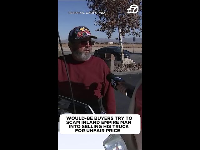 ⁣Scammers try to trick SoCal man into selling truck for unfair price