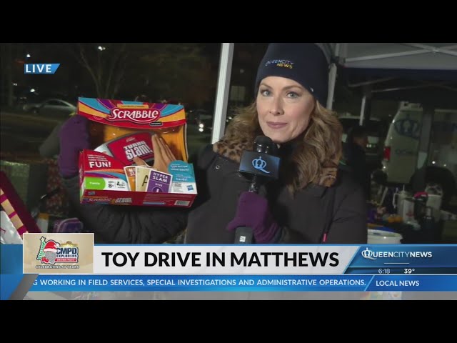 ⁣Weather forecast live from CMPD Explores Toy Drive in Matthews