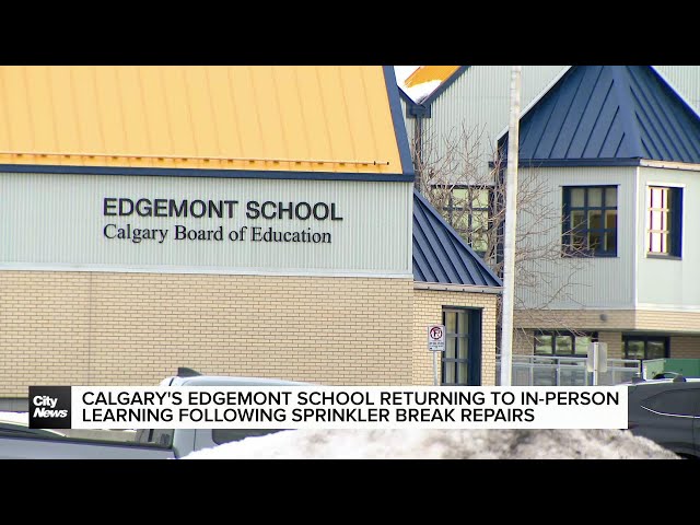 ⁣Calgary's Edgemont School returns to in-person learning following sprinkler break repairs