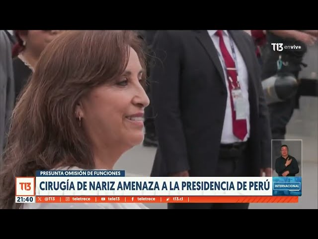 ⁣Presunta omisión de funciones: cirugía de nariz amenaza a la presidencia de Perú