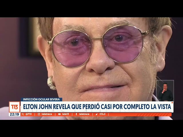 ⁣Elton John revela que perdió casi por completo la vista: ¿seguirá en la música?