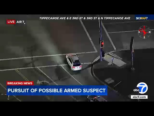 ⁣LIVE: Authorities in pursuit of vehicle through the Inland Empire