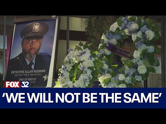 ⁣Oak Park gathers to honor slain detective Allan Reddins: 'We will not be the same'