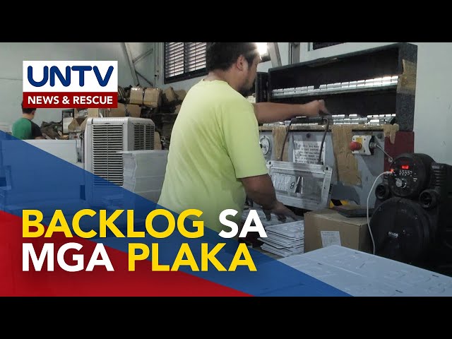 ⁣Backlog sa mga plaka ng LTO, umabot na sa mahigit 9 million—COA