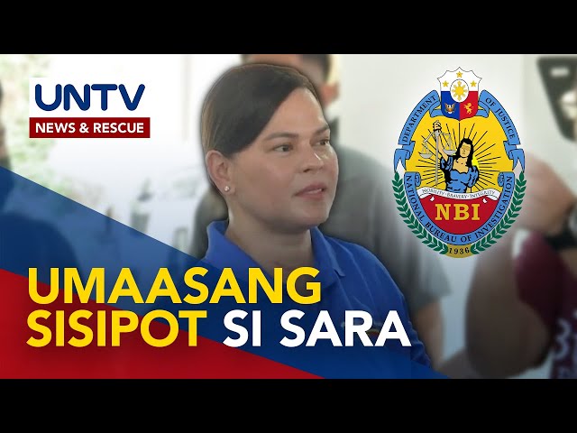 ⁣NBI, umaasang haharap pa rin si VP Sara sa kanila sa Dec 11 probe