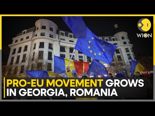 ⁣Protests In Romania, Georgia: Pro-EU Movement Grows In Georgia, Romania | World News