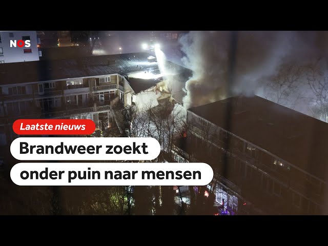 ⁣Portiekflat in Den Haag deels ingestort na explosie