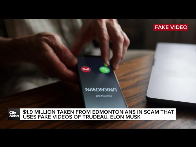 ⁣$1.9 million scammed from Edmontonians using fake AI video of Trudeau, Elon Musk