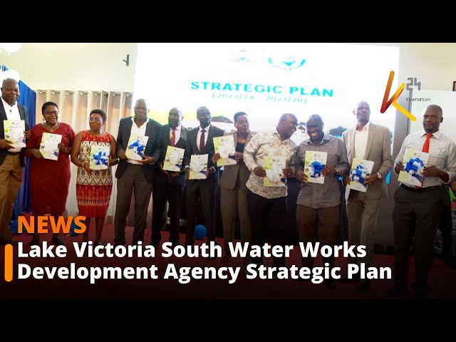 ⁣CS Eric launches the Lake Victoria South Water Works Development Agency Strategic Plan 2023/24-2027