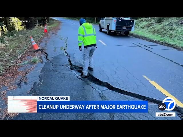 ⁣Cleanup underway after 7.0-magnitude earthquake shakes Northern California