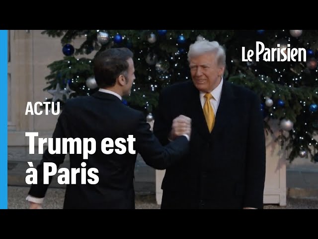 ⁣Notre-Dame de Paris : Trump accueilli par Macron à l'Elysée