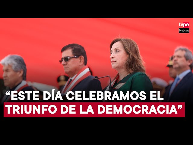 ⁣Presidenta Dina Boluarte participó en ceremonia por el Día de la Institucionalidad