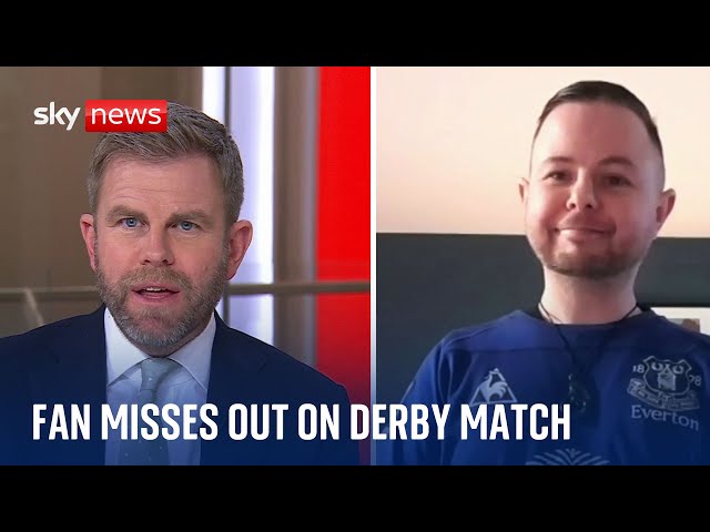 ⁣Storm Darragh: Merseyside derby called off as Everton fan who travelled from Australia misses out