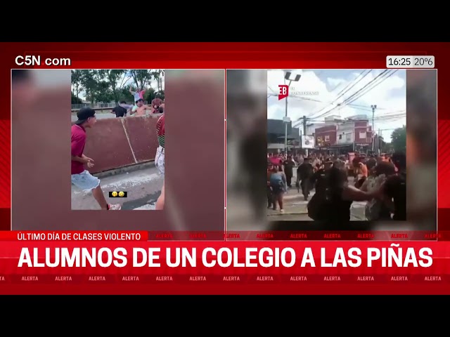 ⁣BATALLA CAMPAL entre ESTUDIANTES y la POLICÍA