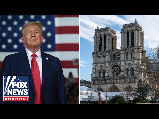 ⁣President-Elect Trump attends the Notre Dame re-opening ceremony in Paris, France