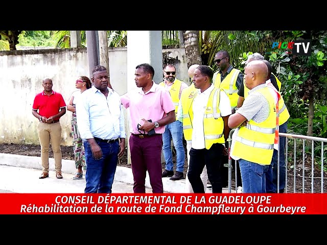 ⁣Conseil Départemental de la Guadeloupe : Réhabilitation de la route de Fond Champfleury à Gourbeyre