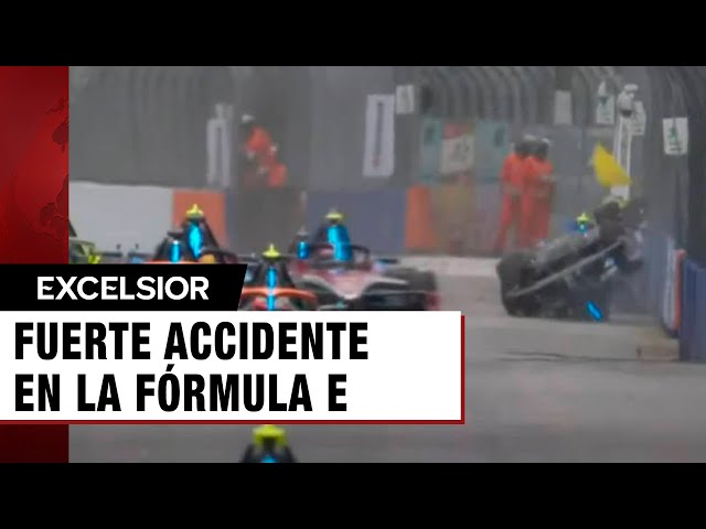 ⁣El fuerte accidente del campeón de Fórmula E que terminó de cabeza en Brasil