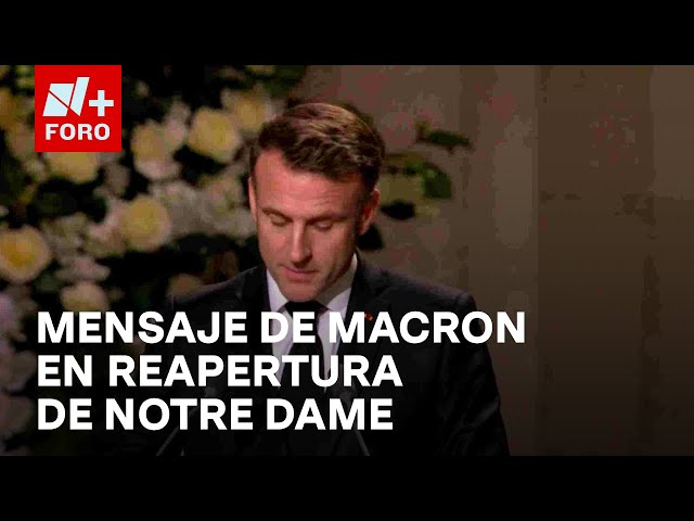 ⁣Emmanuel Macron da un mensaje en la reapertura de la catedral de Notre Dame - Las Noticias