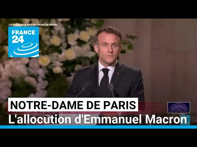 ⁣Réouverture de Notre-Dame de Paris : l'allocution d'Emmanuel Macron • FRANCE 24