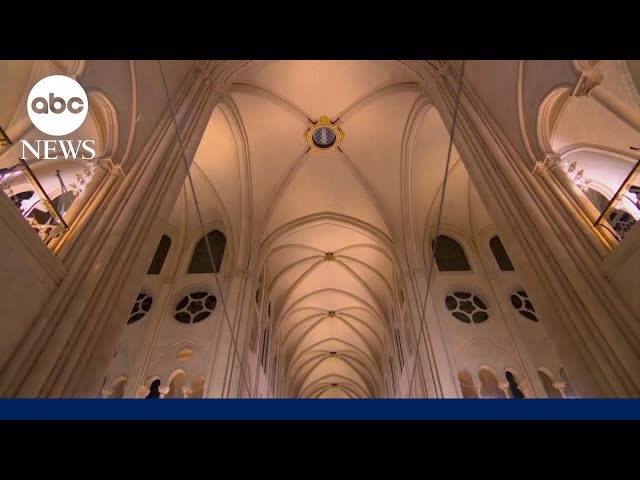 ⁣World leaders convene as Notre Dame reconstruction unveiled in Paris