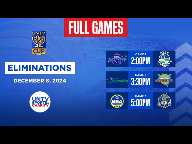 ⁣LIVE FULL GAMES: UNTV Cup Season 11 Eliminations at Paco Arena, Manila | December 08, 2024