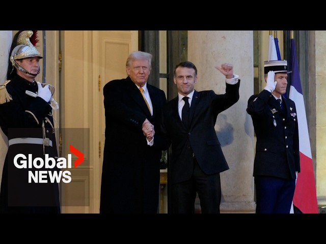 ⁣“World is going a little crazy”: Trump says as Macron welcomes him to Paris