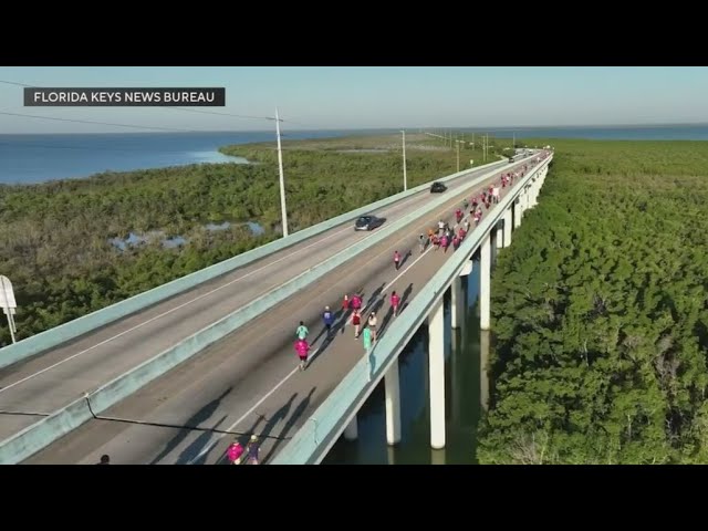 ⁣Runners compete in annual Key Largo Bridge Run