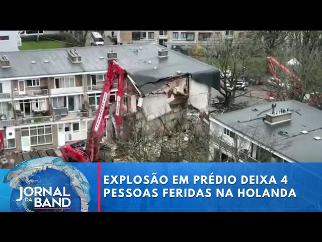 ⁣Explosão em prédio deixa 4 pessoas feridas na Holanda | Jornal da Band