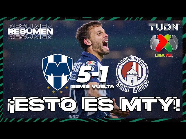 ⁣Resumen y goles | Monterrey 5-1 Atlético de San Luis | Liga Mx -AP2024 - Semifinal - VUELTA | TUDN