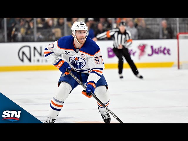 ⁣Oilers' McDavid Capitalizes On Gift Out Front After Awkward Bounce