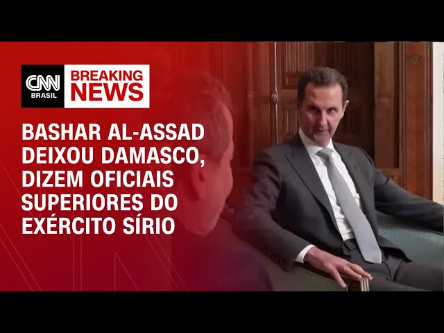 ⁣Bashar al-Assad deixou Damasco, dizem oficiais superiores do exército sírio