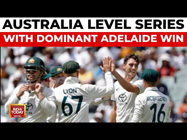 ⁣Australia Crush India by 10 Wickets in Adelaide Test, Level Border-Gavaskar Series 1-1