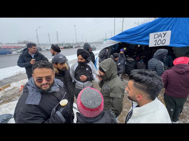 ⁣Encampment protests against Ottawa’s permanent residency rules