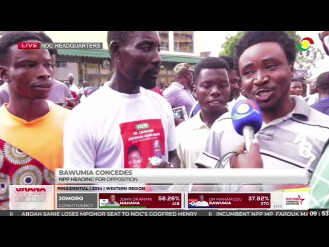 ⁣#Election2024: Nationwide celebrations as NPP Flagbearer Bawumia concedes to defeat