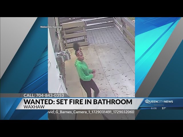 ⁣Suspect wanted for starting a fire in park bathroom