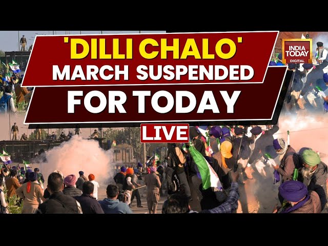 ⁣Farmer Protest LIVE: 'Dilli Chalo' March Suspended For Today After 9 Injured In Tear Gas S