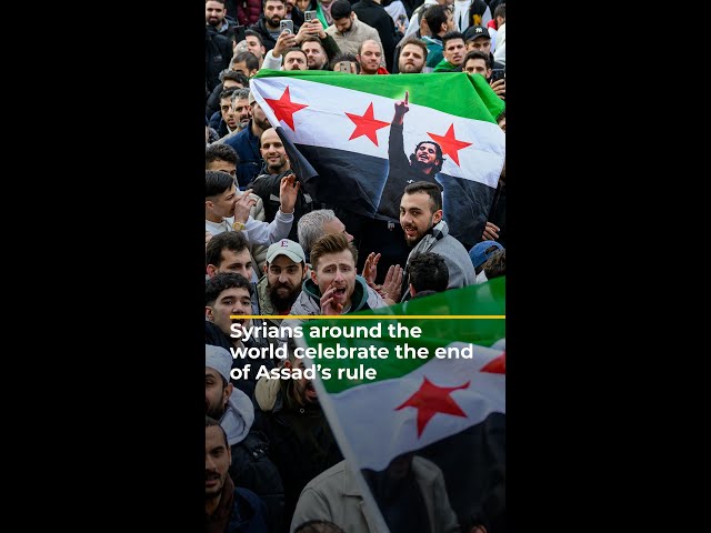 ⁣Exiled Syrians around the world celebrate the end of Assad’s rule | AJ#shorts