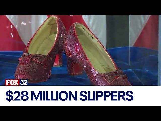 ⁣'Wizard of Oz' ruby slippers worn by Judy Garland sold for $28 million at auction