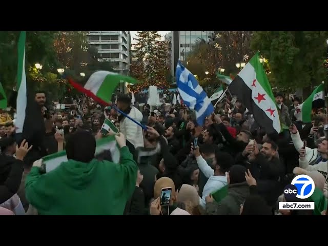 ⁣Syrians celebrate end of Assad family's half-century rule