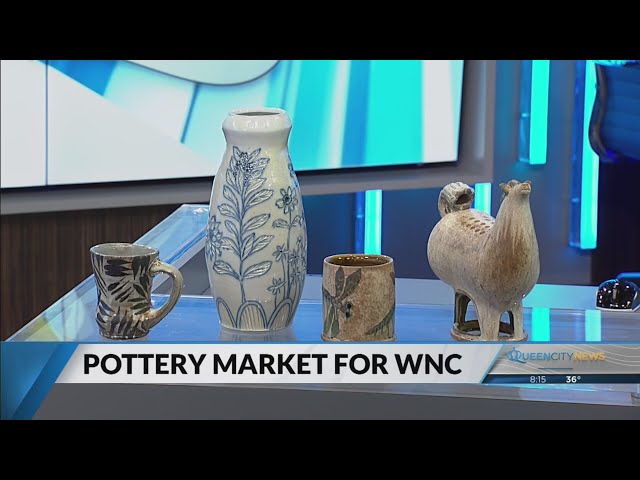 ⁣Pottery market at the Mint to support WNC potters